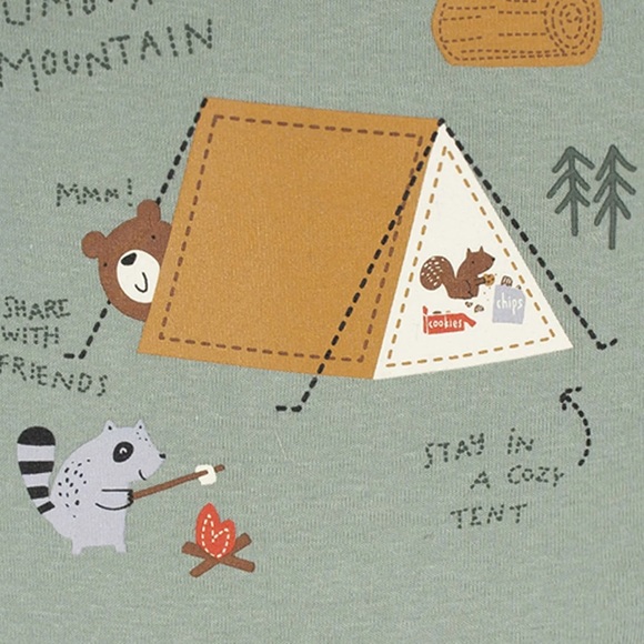 *NEW Gerber Bundle 6-Pack Baby Boys Camping Short Sleeve Onesies® Bodysuits - Picture 10 of 14